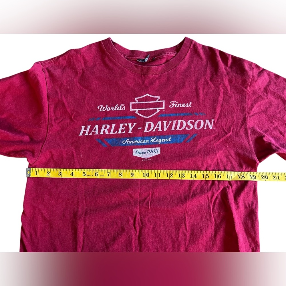 HARLEY-DAVIDSON Red Eagle T-Shirt MIKE BRUNO'S NORTHSHORE SLIDELL, LA Moto Sz L - Picture 6 of 8